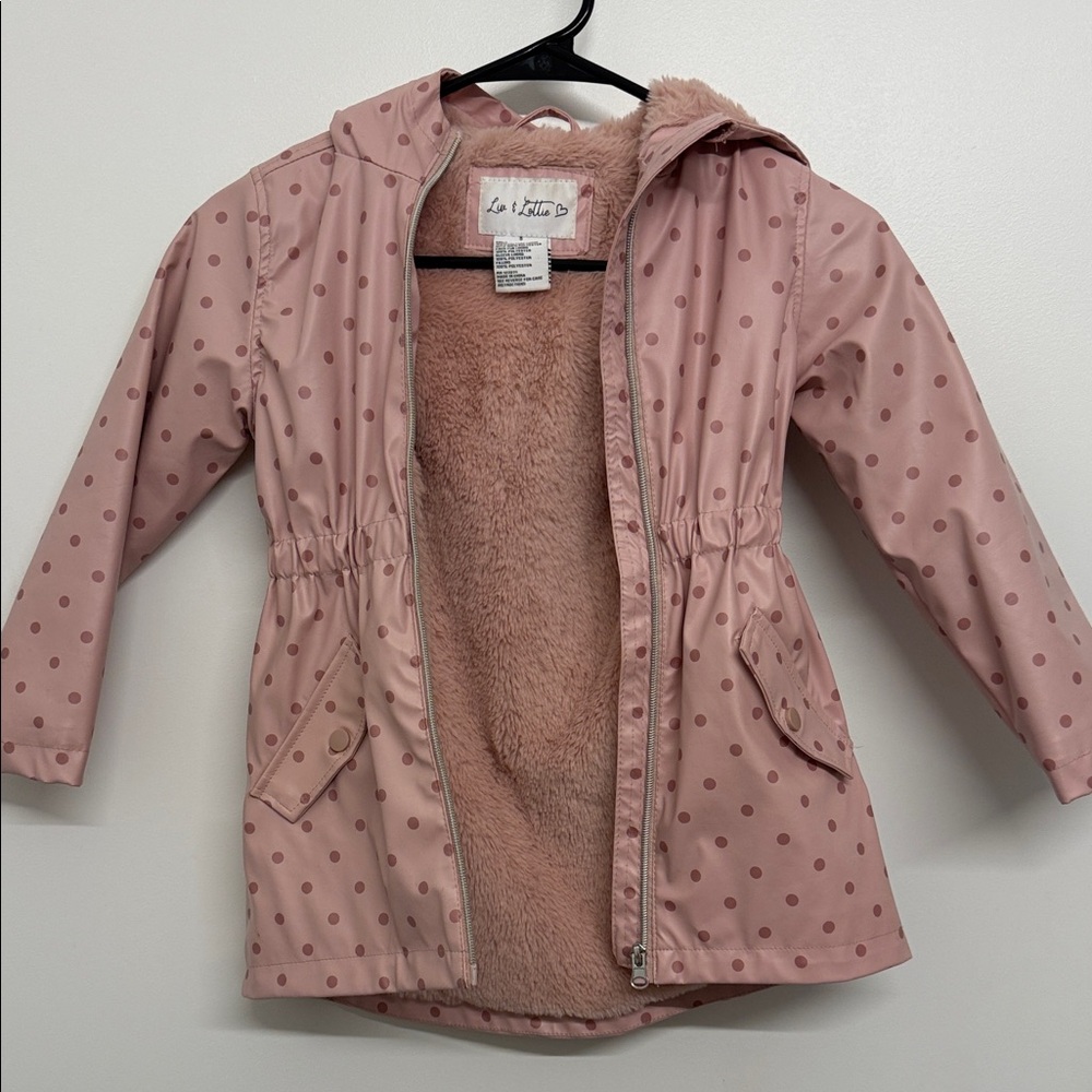Liv & Lottie Pink Polka Dot Raincoat